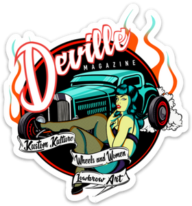 DeVille Hot Rod Girl Sticker