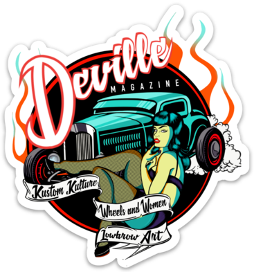 DeVille Hot Rod Girl Sticker